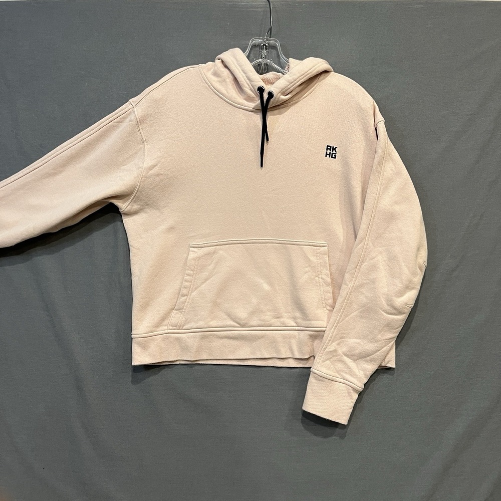 Alaskan Hard Gear Hooded Sweatshirt Womens L Pink Cropped Hoodie Touch Cotton